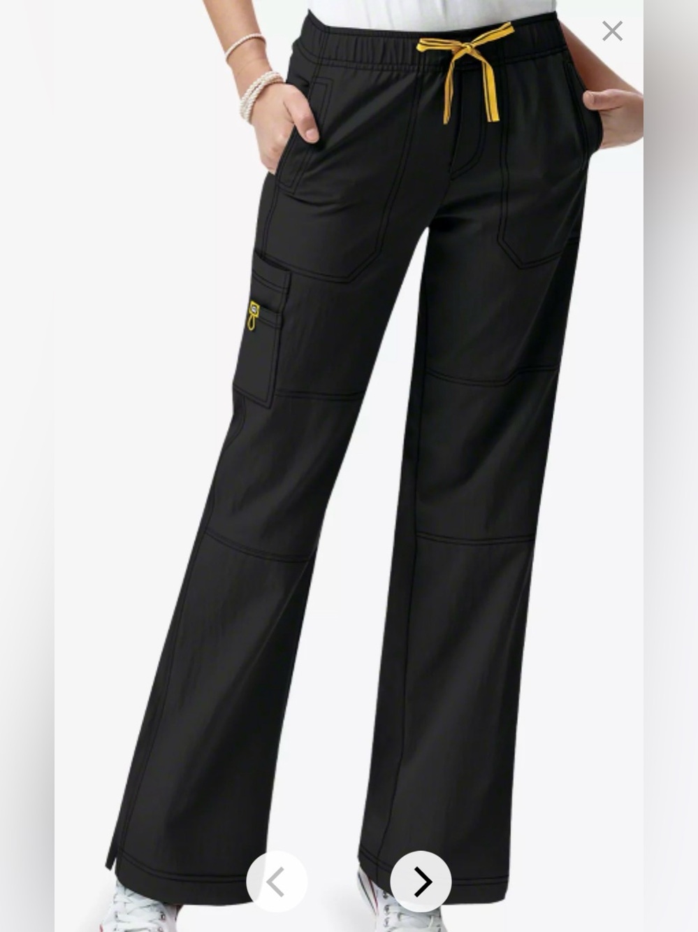 WonderWink Four-STRETCH Women's 6-Pocket Cargo Scrub Pants- size L NWT
